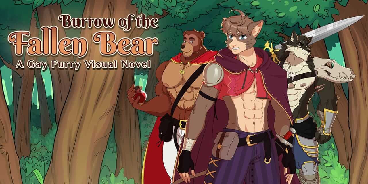 堕落熊的洞穴-Burrow of the Fallen Bear: A Gay Furry Visual Novel  -游戏封面-好玩客