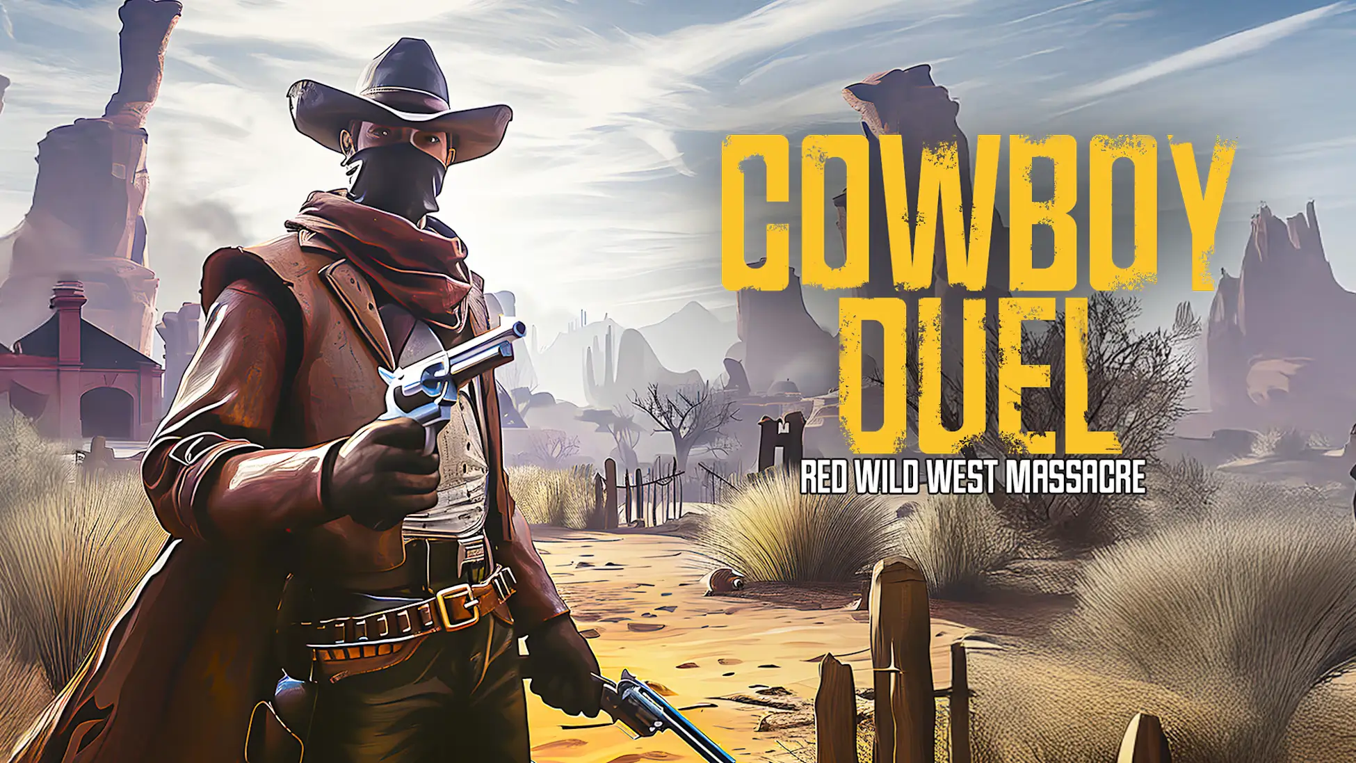 牛仔决斗：红色狂野西部大屠杀-Cowboy Duel: Red Wild West Massacre-游戏封面-好玩客