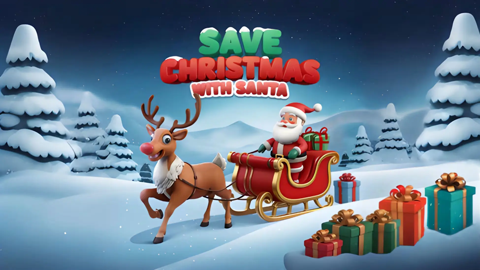 与圣诞老人一起拯救圣诞节-Save Christmas With Santa-游戏封面-好玩客