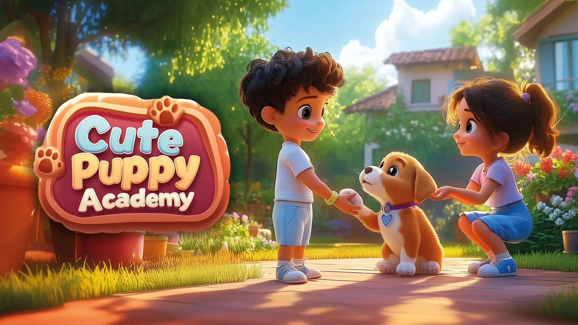 可爱小狗学院-Cute Puppy Academy-游戏封面-好玩客